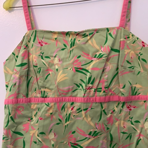 Light Green and Pink Floral Dress - Picture 2 of 5